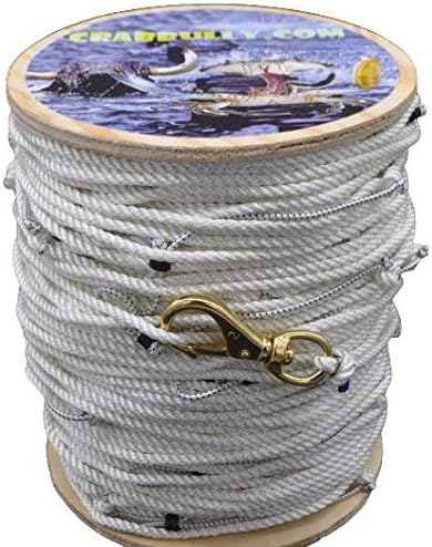 600' 1/4" 3 Strand Medium-Soft Lay Twisted Nylon 3/16" Snood Trotline & Bait Bag Combo