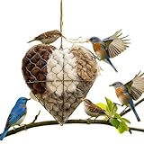 Handmade Alpaca Fiber Bird Nesting Heart,Starter Hummingbird...