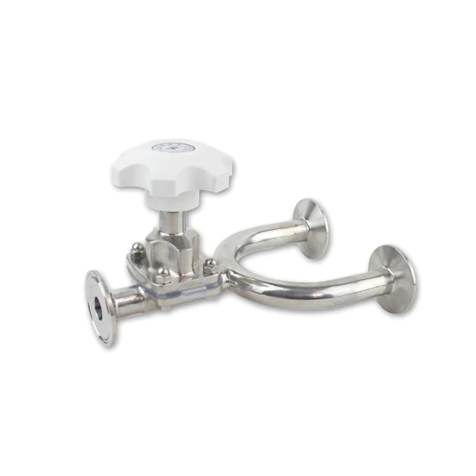 AARTERZZA Fit 25-25-25mm x 1.5" Tri Clamp U-Shaped 3 Ways Diaphragm Valve 316L Stainless Steel Homebrew