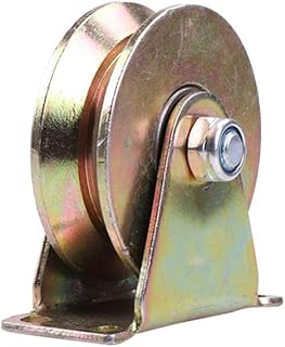 MORYEN Heavy Castor Wheels-V-Groove Rigid Track Wheel,Sliding Gate Roller,Colour Galvanizing,Heavy Duty Barn Door Casters,45# Steel Slide Gate Hardware,for Gate Frame,Industrial Machines Carts,Wire Ro