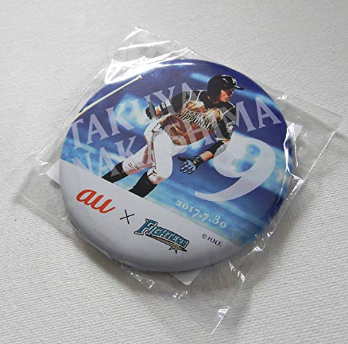 Amazon.co.jp: au 北海道日本ハムファイターズ 中島卓也 缶バッジ 背