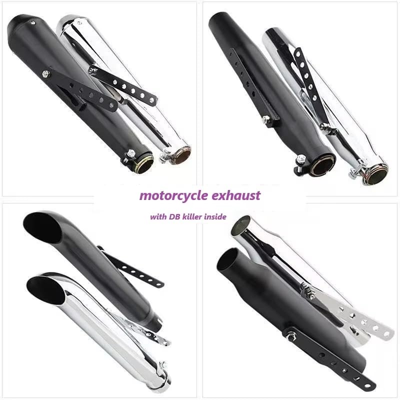 Silencieux arrière échappement de rechange pour customisation de moto vintage - 2