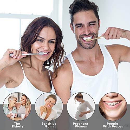 Escova de dentes de cerdas para cuidados com dentes e gengivas sensíveis, escova de dentes Nano extr