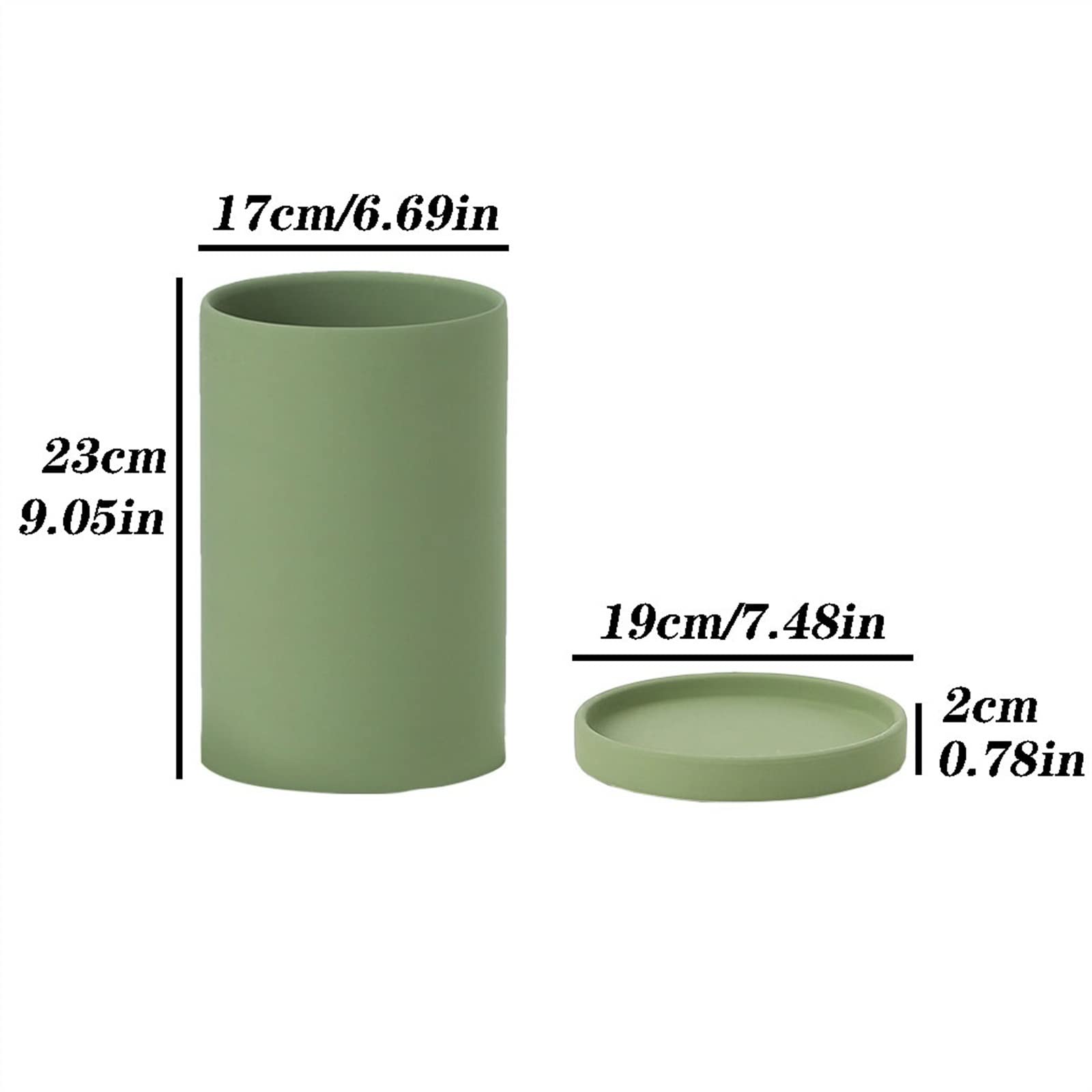 HIHELO Donice Ceramiczna Doniczka Okrągła Wysoka Sadzarka z Tacą z otworami odpływowymi Dekoracja blatu Nadaje się do uprawy sukulentów Doniczki do pokoju dziecięcego (Kolor: Brązowy)