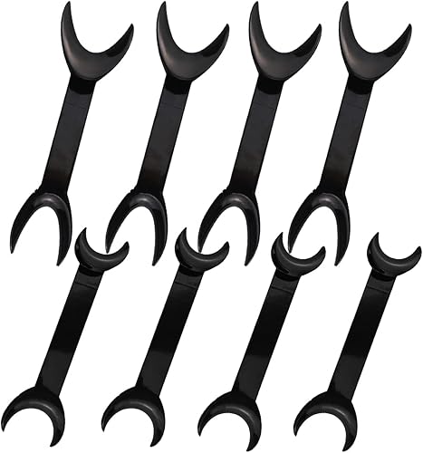 Paquete de 8 retractores intraorales de labios de mejilla en forma de T, 4 tamaños grandes+4 abridores de boca de doble cabeza de tamaño pequeño