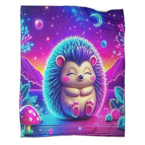 Couverture hérisson 3D en microfibre douce lit et canapé 100x130cm - 3