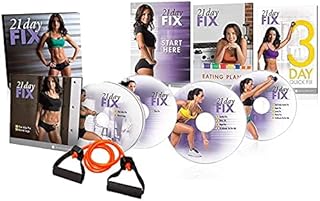 YHYHH 21 Day Fix Workouts DVDs with Resistance Band Tool
