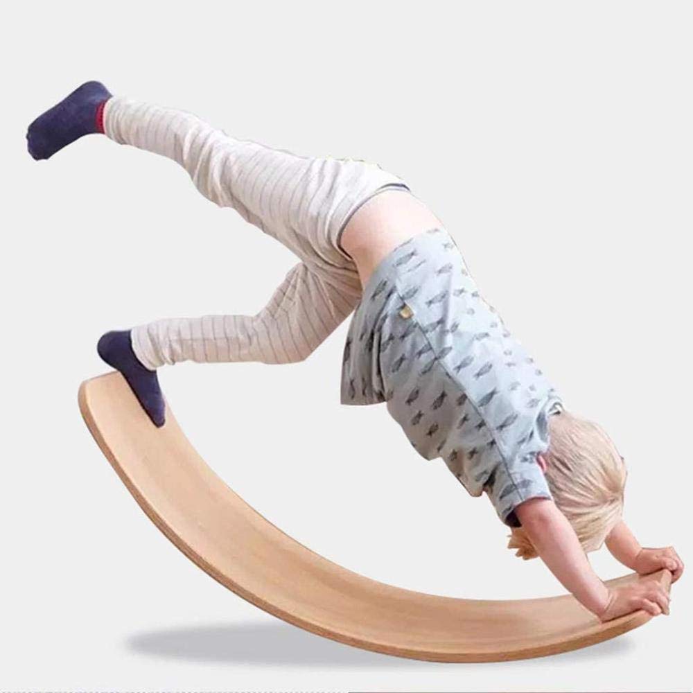 Amazon.co.jp: バランスボード、子供ウッドカーブプレート、平均台