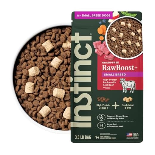 Instinct RawBoost Small Breed, Natural Dry Dog Food with FreshDried Raw, High Protein, Grain-Free Recipe - Real Beef, 3.5 lb. Bag