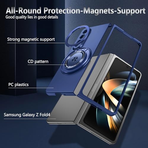 Funda anticaídas Samsung Z Fold 4 con anillo plegable de 360 grados y protección de policarbonato 4