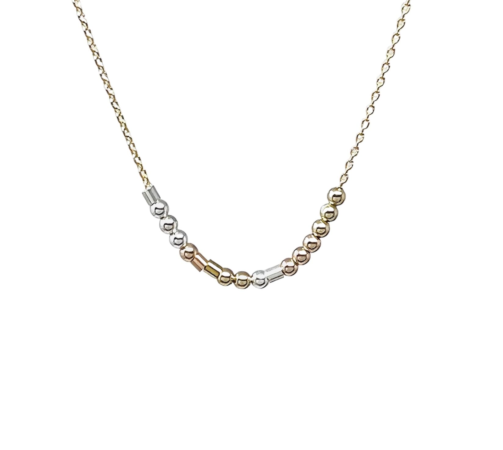JENNYANDJUDECustom FINE CHAIN Small Bar Gold Fill Morse Code Necklace also in Silver and Rose Gold