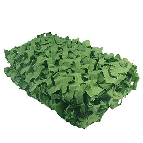 DECHO-C Red de camuflaje de 2 x 3 m para parasoles, caza, tiro, acampada, multicolor, verde