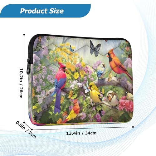 Funda para Portátil Flores y Pájaros 13-14 Pulgadas miniatura 3