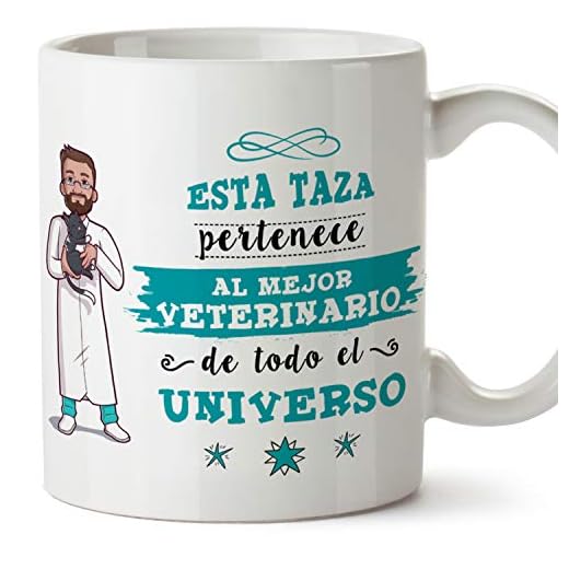 MUGFFINS Taza Veterinario (Mejor del Universo) - Regalos Originales y Divertidos de Veterinaria