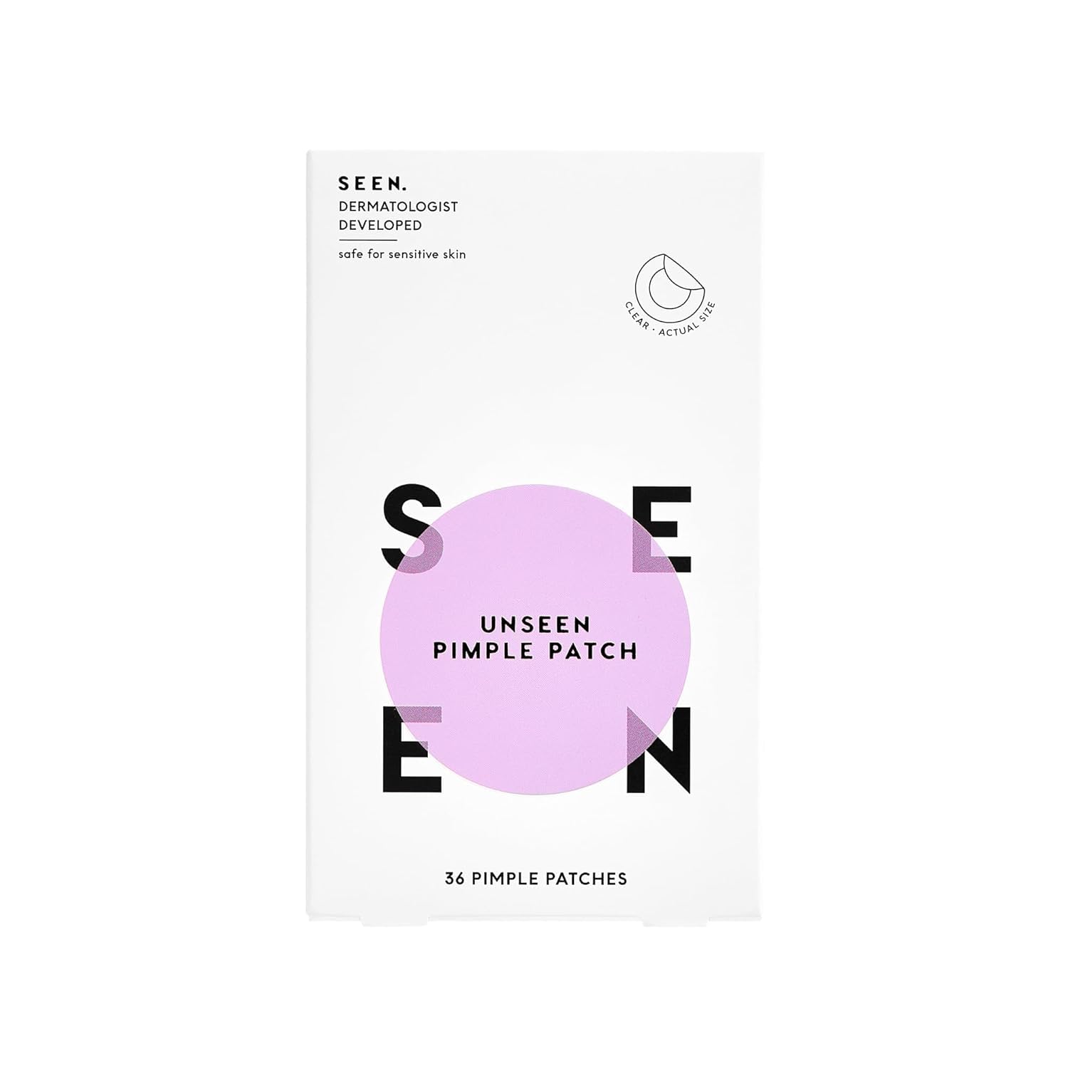 SEEN UNSEEN Pimple Patch - Hydrocolloid and Bakuchiol Formulated Spot Treatment for Face and Skin- Dermatologist Developed- Safe