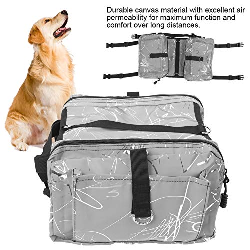 Fishawk Bolsa de sela para cães, mochila para cães, portátil, confortável, conveniente com cinto de