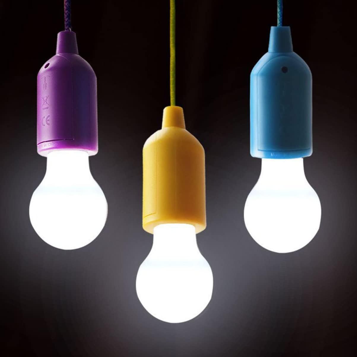 Veemoon 6 Pcs Light Bulbs LED Cord Light Kids Camping Gear LED Camping Lantern Essentials Bulb