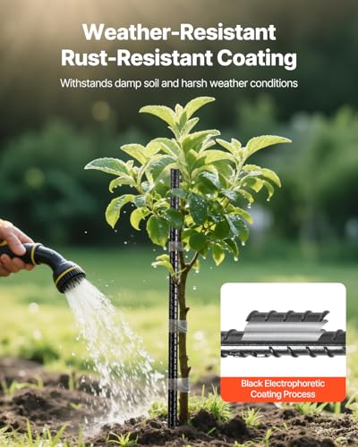 Miniatura 4 de Vevor 16 Pcs Estacas De Refuerzo De 406,4 Mm Resistentes De Acero Galvanizado Recto Con Punta De Cincel Y Revestimiento Resistente A La Oxidación Para Jardinería, Cercas Y Tiendas De Campaña