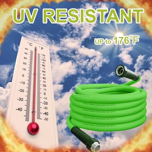 Image of Cupohus RV Water Hose 25FT, 5 /8 inch Extra Thick Wall Drinking Water Hose