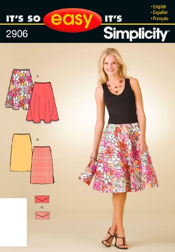 Simplicity Sewing Pattern 2906 It's So Easy Misses Skirts and Purse, A (8-10-12-14-16-18)