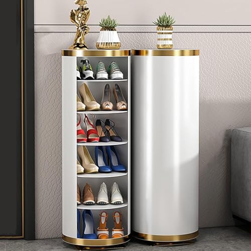 Étagère à chaussures rotative 360 sur pied pour petit espace dressing - 2