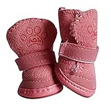 ZXF Zapatos Perro Cachorro Mezcla de algodón Nieve del Invierno los Cargadores Calientes Lindo Que recorre los Zapatos de Vestido de Lujo for Mascotas hasta la Pata del Perro del Perro del Protector
