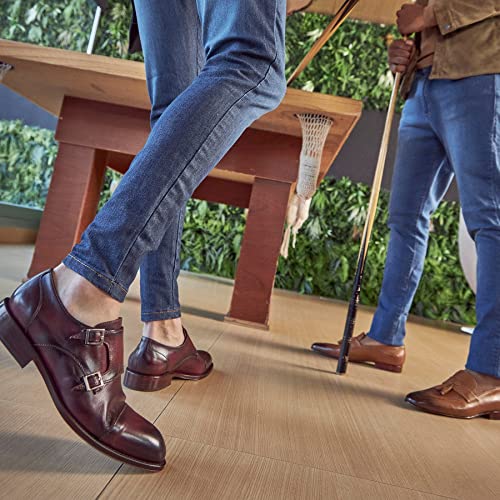 Arggie - Classic, Formal, Modern Handmade Leather Oxford Dress Shoes For Men - Michael Double Monk Straps Brown Shoes #TOP6