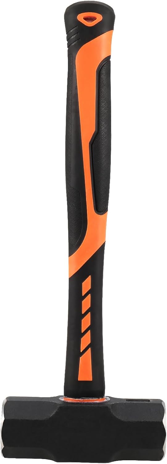 4PCS 4LB Sledge Hammer, 14.5 Inch Club Hammer with Forged Steel Head & Fiberglass Handle, Drilling Crack Hammer for Camping, Removing
