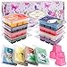 Amzeeniu Fondants Parfumés 12 Paquets Cire de Bougie Parfumée à la Cire de Soja Naturelle pour Brûle Parfum Parfumée Cire Cadeau de Anniversaire et La Saint-Valentin la Noël