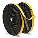 QILIMA Schaumstoff Klebeband Selbstklebend 12mm x 5m Dichtband Selbstklebend Schaumstoffstreifen,Dichtung Selbstklebend Moosgummi,Moosgummi Selbstklebend für Tür Fenster,Anti-Kollision, Schalldämmung