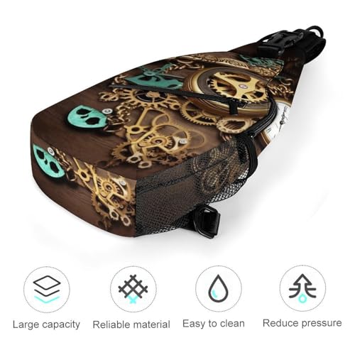 Bolso de bandolera deportivo Steampunk para senderismo miniatura 5