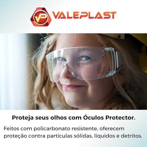 Óculos de Segurança Proteção Sobrepor Transparente Ampla Visão Antiembaçante Kit 2 Unidades