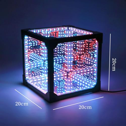 Miroir cube LED Infinity RVB avec télécommande USB - 3