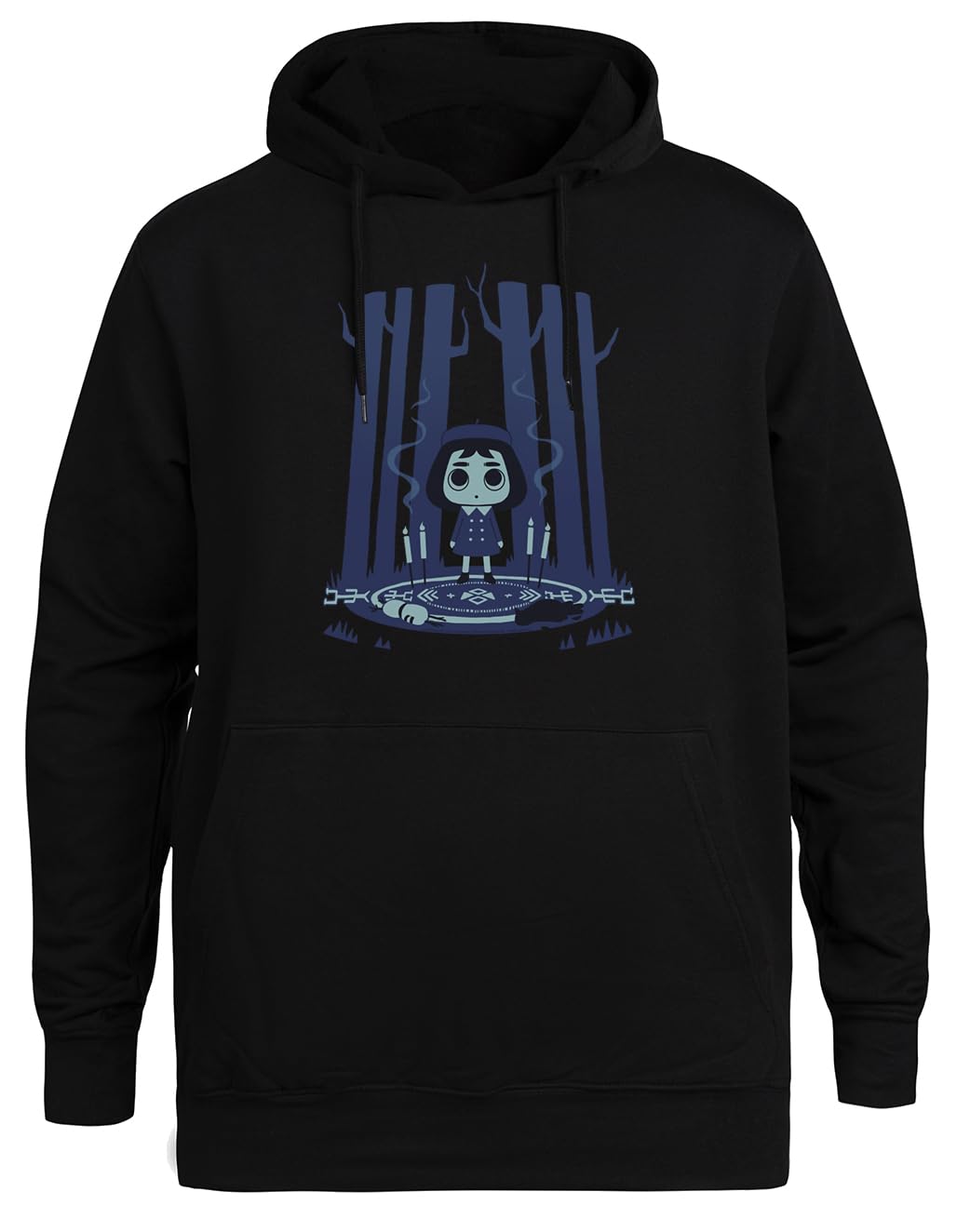 Małe Nieszczęście W Lesie Unisex Czarna Bluza Ekologiczna z Kapturem Unisex Black Hoodie Eco-Friendly Hooded Jacket