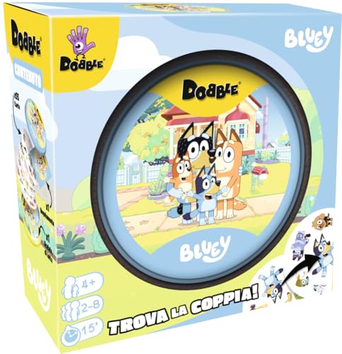 Asmodee - Dobble Bluey - Gioco di Carte Rapido e Divertente per tutta la famiglia - 15 Minuti di Gioco, 2-8 Giocatori, A partire da 4 anni