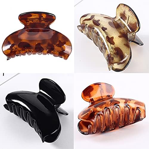 3 Pack Medium Hair Claw Clips 2.7 Small Hair Catch Barrette Jaw Grips Plastic Nonslip Hair Clip for Women Girls Half Bun Hairpins for Thick/Thin Hair