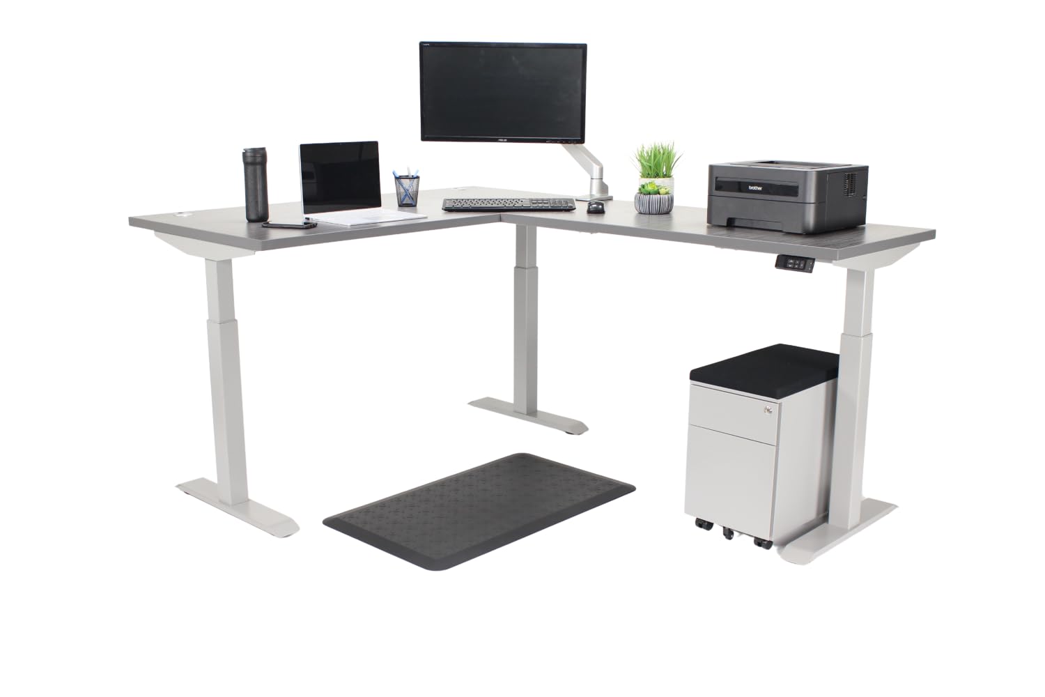 Lift It Electric Sit Stand Height Adjustable 72x30 I 48x24 L-Shape Office Desk for Office or Home 4