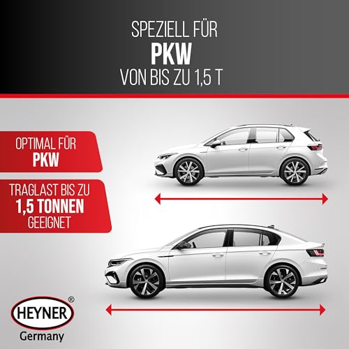 Scherenwagenheber Heyner mit Kurbel und Gummiauflage für PKW und SUV