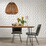 Color: Blanco; Material: Fibra vegetal natural moldeada; Dimensiones de cada pieza: 50 x 50 x 1,75 cm (largo x ancho x alto)