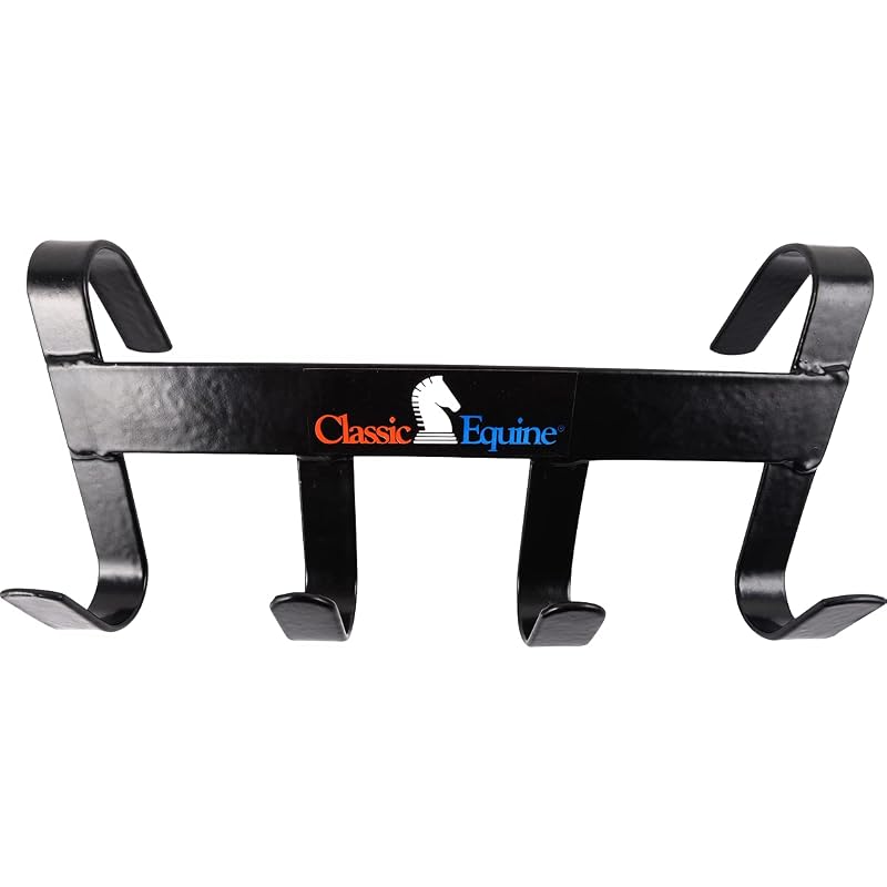 Suporte para Rédeas com 4 Ganchos Classic Equine Preto