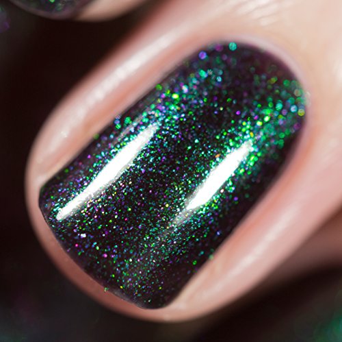 Image of ILNP Salem - Rich Black Green Shimmer Nail Polish