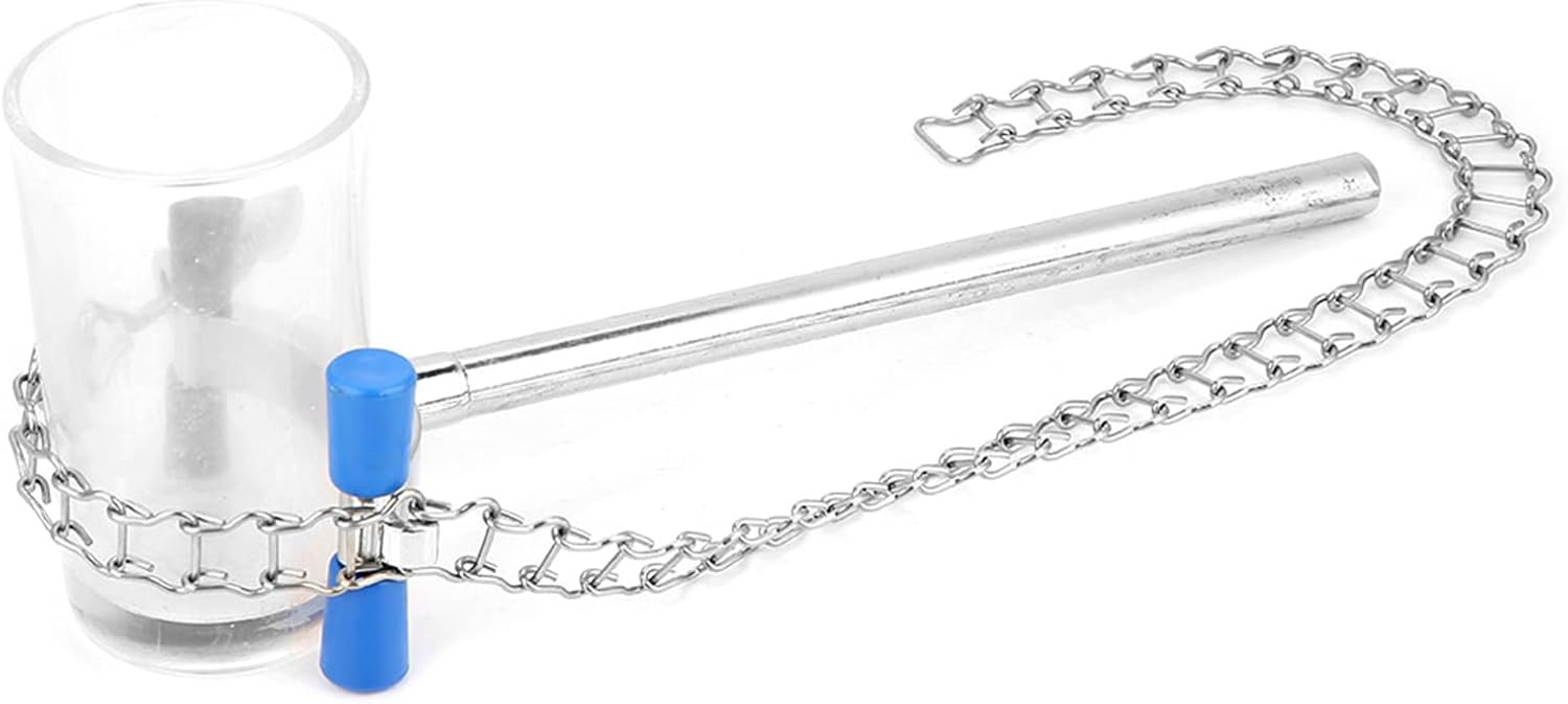 Laboratory Beaker Chain Clamp Clip, Stainless Steel Beaker Container Fixator for Chemistry Biology Lab, Alkali Chain Clamp Holds 80-150mm Diameter