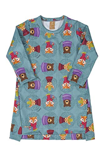 Vestido Up Baby Manga Longa Estampa De Animais Meninas, Azul, M