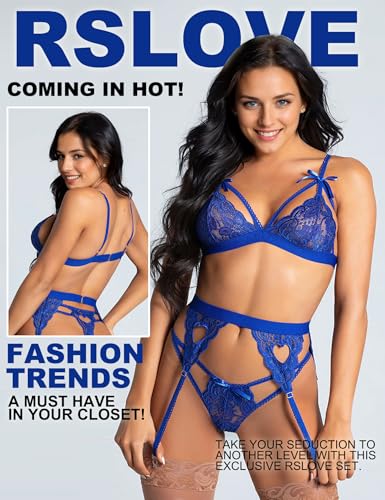 RSLOVE-Conjunto-de-lenceria-para-Mujer-con-Liguero-de-3-Piezas-de-Encaje RSLOVE-Conjunto-de-lenceria-para-Mujer-con-Liguero-de-3-Piezas-de-Encaje