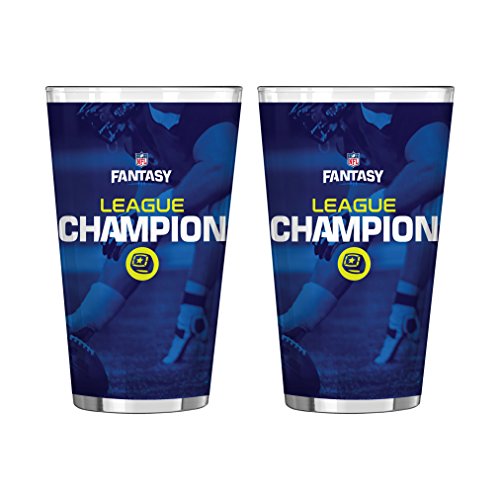 Boelter Brands NFL Fantasy Football Sublimated Pint, 16-Ounce, 2-Pack