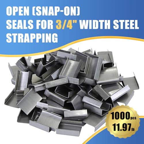 open snap-on seals for 3434 width steel strapping metal clips for packaging banding strong and safe1000pcs