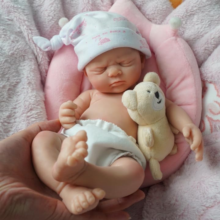 Muñeca Reborn Mire & Mire 12 pulgadas Silicona Realista miniatura 5