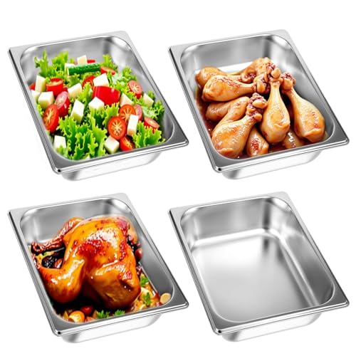 EupHHonycs 4 Pack Half Size Hotel Pans 2.5