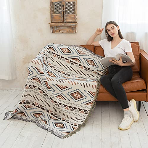 Image of Lqprom Aztec Southwestern Throw Blanket,Native American Cover 71 inchx91 inch