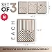 qmmp Modern Wooden Wall Sculptures - Set of 3 - Home Decor Accent - Large Wall Art for Living Room, Bedroom, Office - Easy Installation (Oak, Medium - Mountain and Sun)